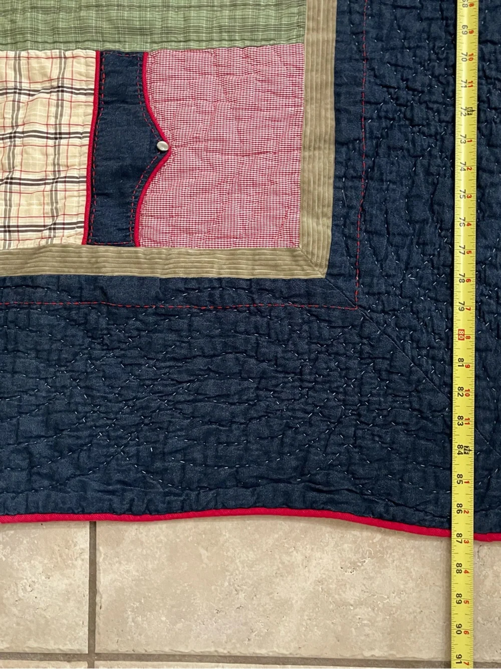VTG Pottery Barn Kids Wild West Patchwork 100% Cotton Quilt & 2 Pillow Shams